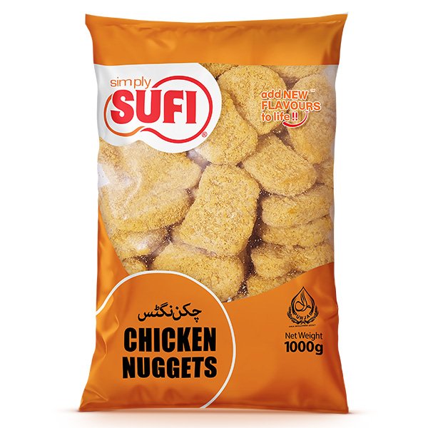 Sufi Chicken Nuggets Poly Bag – 1kg (Frozen Ready-to-Cook)