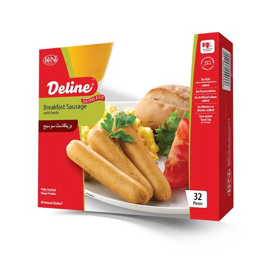 K&N's Deline Skinless Breakfast Sausage with Herbs Weight/Qty: 720g | 32 Pieces