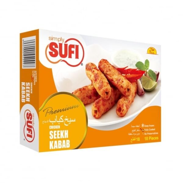 Simply Sufi Premium Chicken Seekh Kabab Weight/Qty: 540g | 18 Pieces